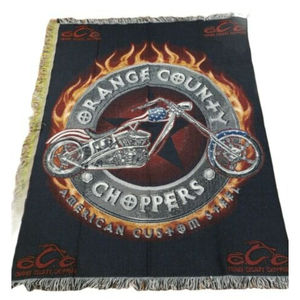 Orange County Choppers Throw Blanket Tapestry Wall Hanger 48x58 NEW